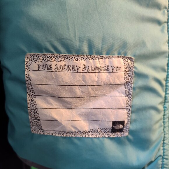 The North Face Gray Teal Zipper Puffer Jacket Girls Size XL (18) - Picture 8 of 13
